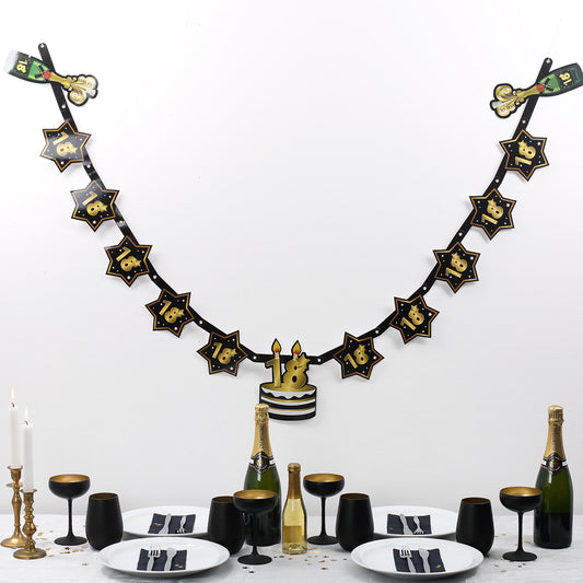 Geburtstagsgirlande zum18. Geburtstag - Star