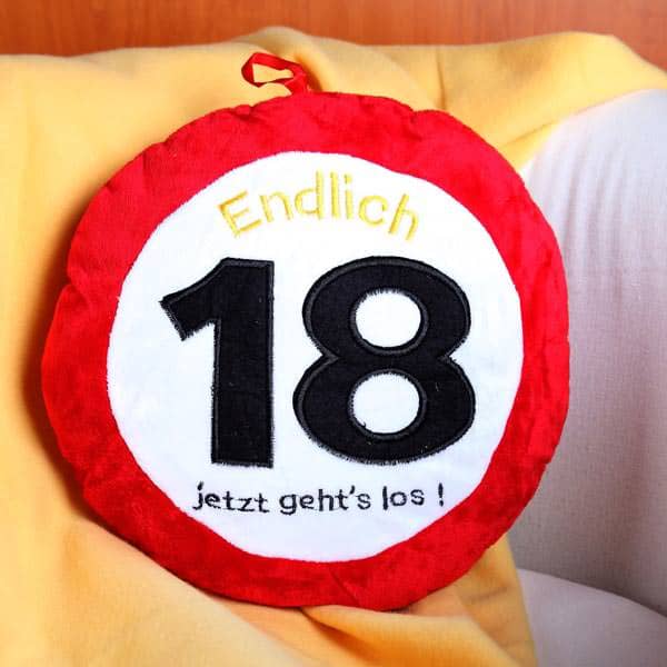 Kissen - Endlich 18